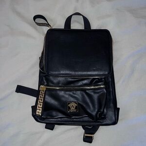 Versace Black and Gold Backpack